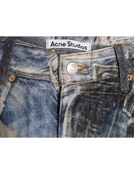 Acne Studios Loose-fitting Ripped Graffiti Print Jeans,Acne Studios