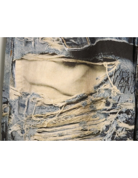 Acne Studios Loose-fitting Ripped Graffiti Print Jeans,Acne Studios