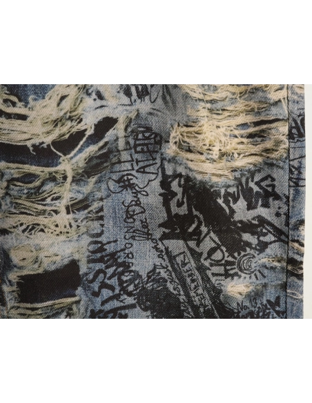 Acne Studios Loose-fitting Ripped Graffiti Print Jeans,Acne Studios