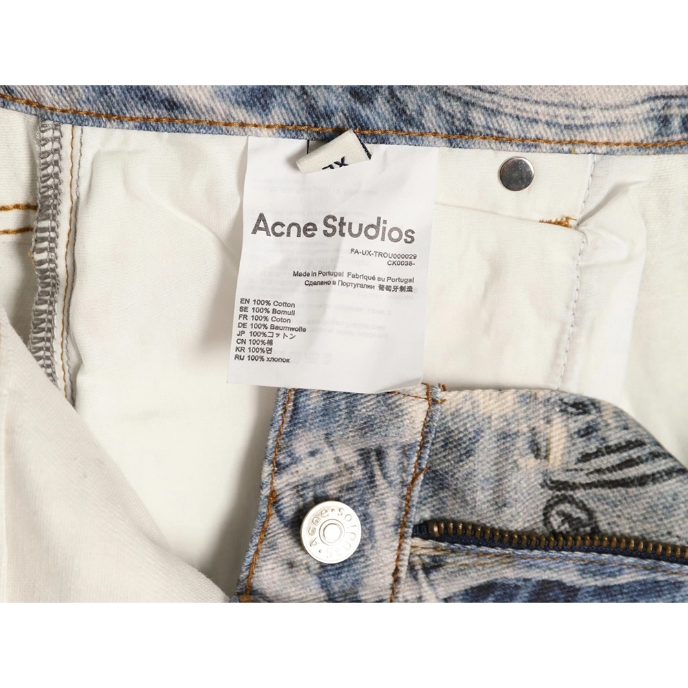 Acne Studios Loose-fitting Ripped Graffiti Print Jeans,Acne Studios