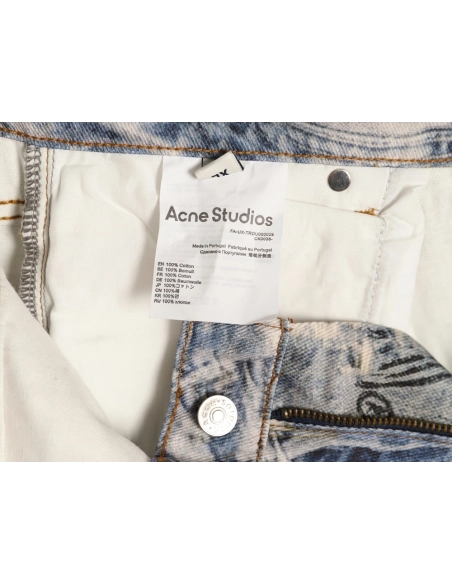 Acne Studios Loose-fitting Ripped Graffiti Print Jeans,Acne Studios