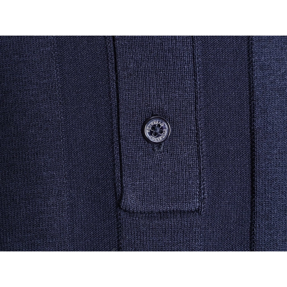 Brunello Cucinelli Button Ribbed Henley Collar Knit Short Sleeve T-Shirt TSK1,Brunello Cucinelli