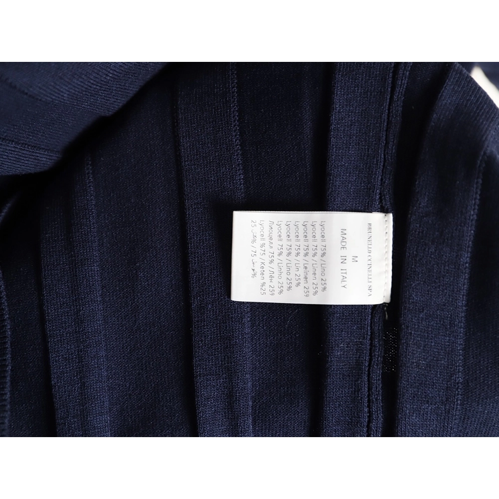 Brunello Cucinelli Button Ribbed Henley Collar Knit Short Sleeve T-Shirt TSK1,Brunello Cucinelli