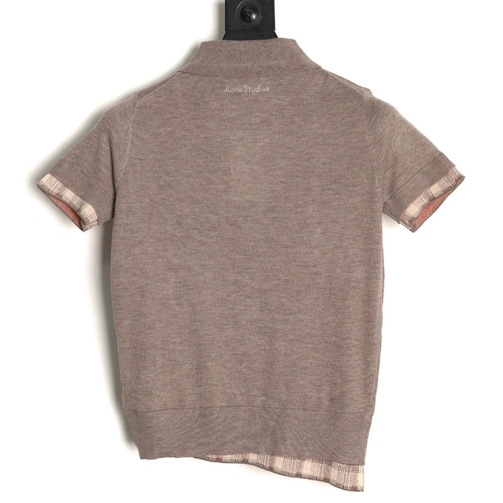 Acne Studios Faux-Layered Cashmere Knit Collared Polo Shirt,Acne Studios