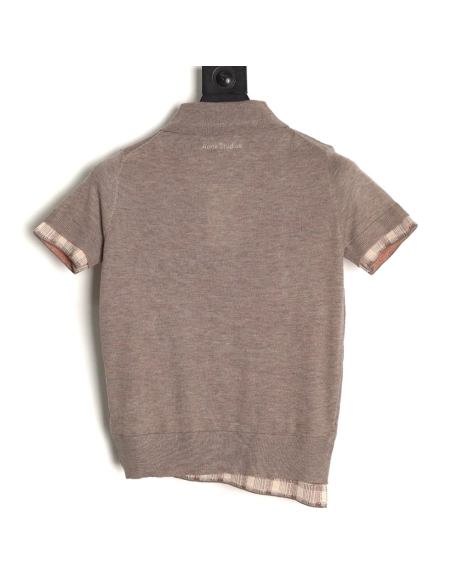 Acne Studios Faux-Layered Cashmere Knit Collared Polo Shirt,Acne Studios