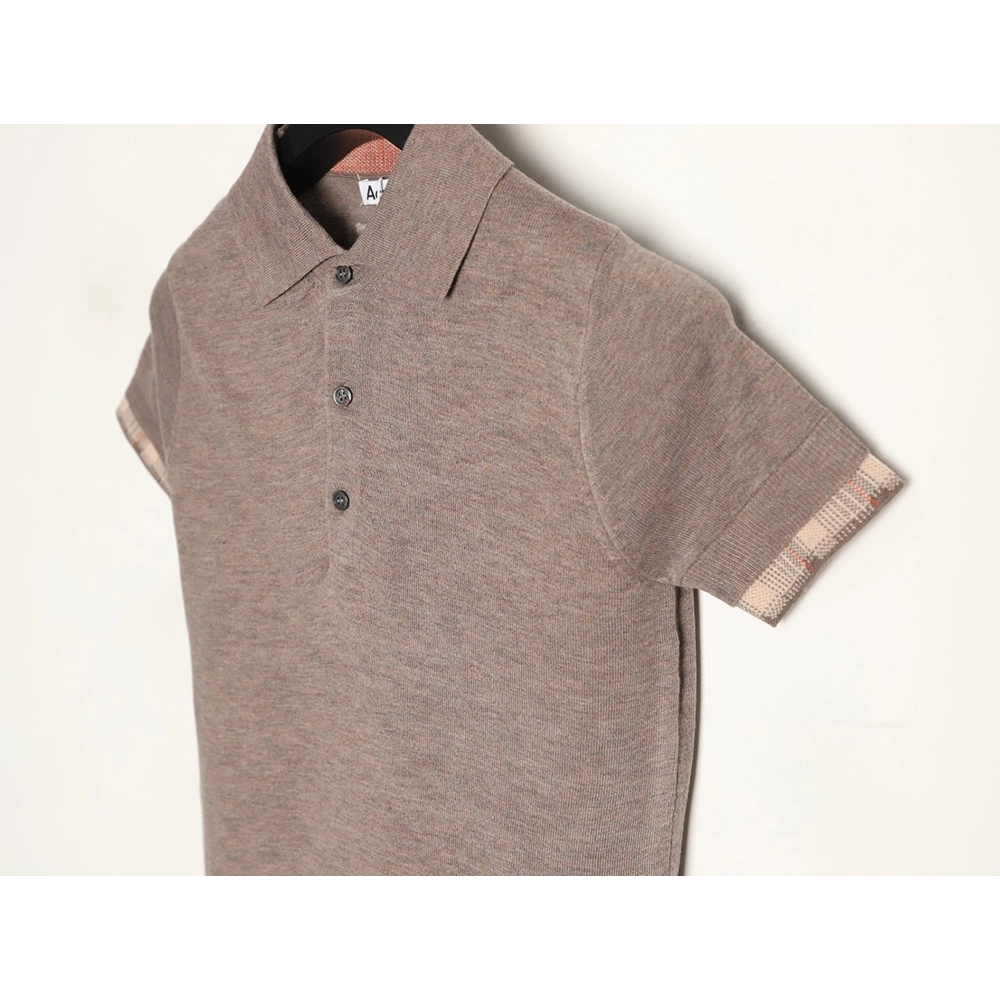 Acne Studios Faux-Layered Cashmere Knit Collared Polo Shirt,Acne Studios