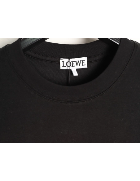Loewe Neon-Embroidered Fluorescent Pink Short-Sleeve T-Shirt TSK1,Loewe