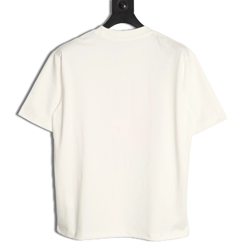 Loewe Neon-Embroidered Fluorescent Pink Short-Sleeve T-Shirt,Loewe