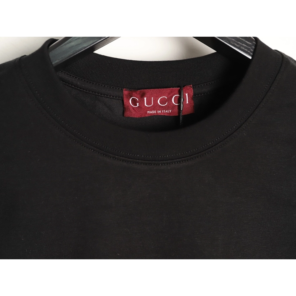 Gucci red and green patchwork embroidered letter short-sleeved T-shirt,Gucci