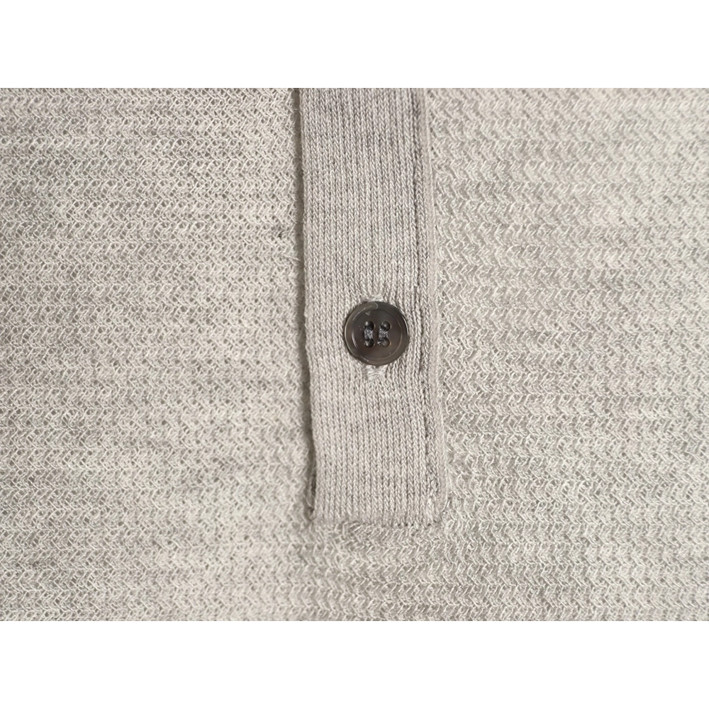 Brunello Cucinelli Henley Collar Knit Short Sleeve T-Shirt TSK1,Brunello Cucinelli