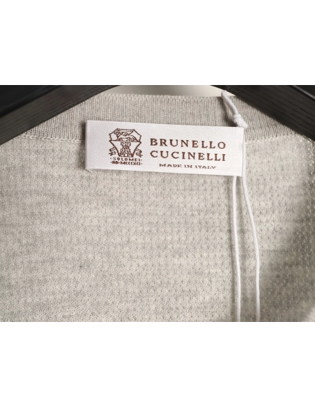 Brunello Cucinelli Henley Collar Knit Short Sleeve T-Shirt TSK1,Brunello Cucinelli