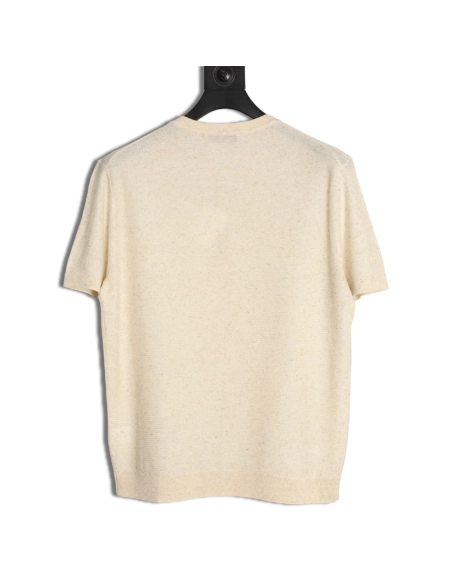 Brunello Cucinelli Henley Collar Knit Short Sleeve T-Shirt,Brunello Cucinelli