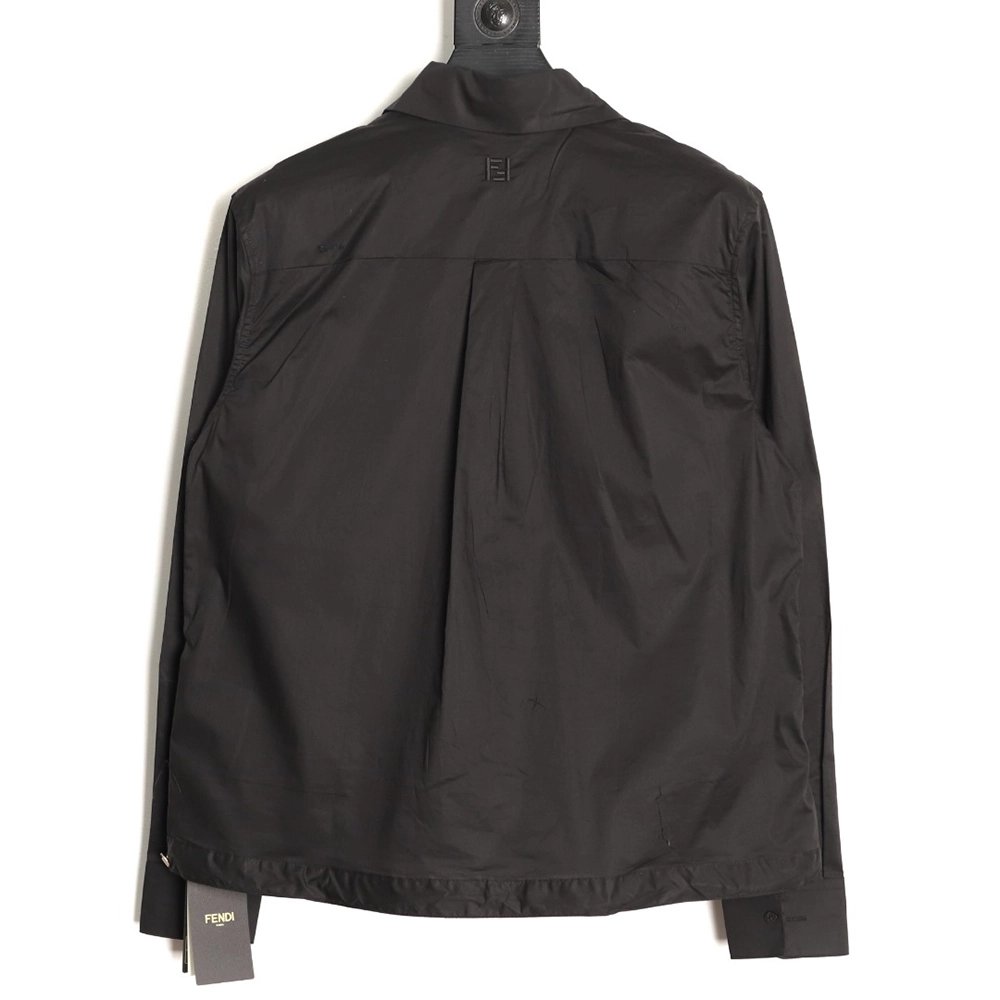 Fendi drawstring poplin long-sleeved shirt,Fendi