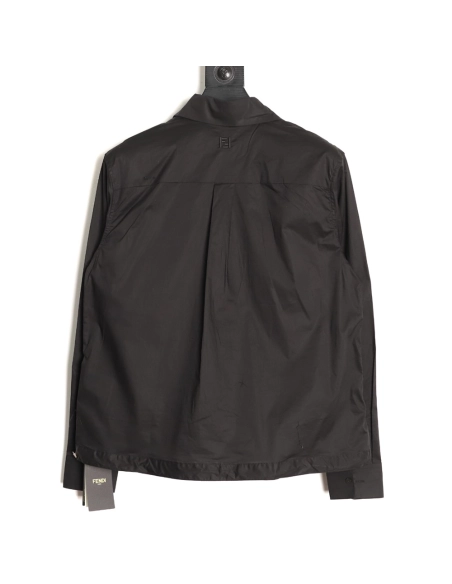 Fendi drawstring poplin long-sleeved shirt,Fendi