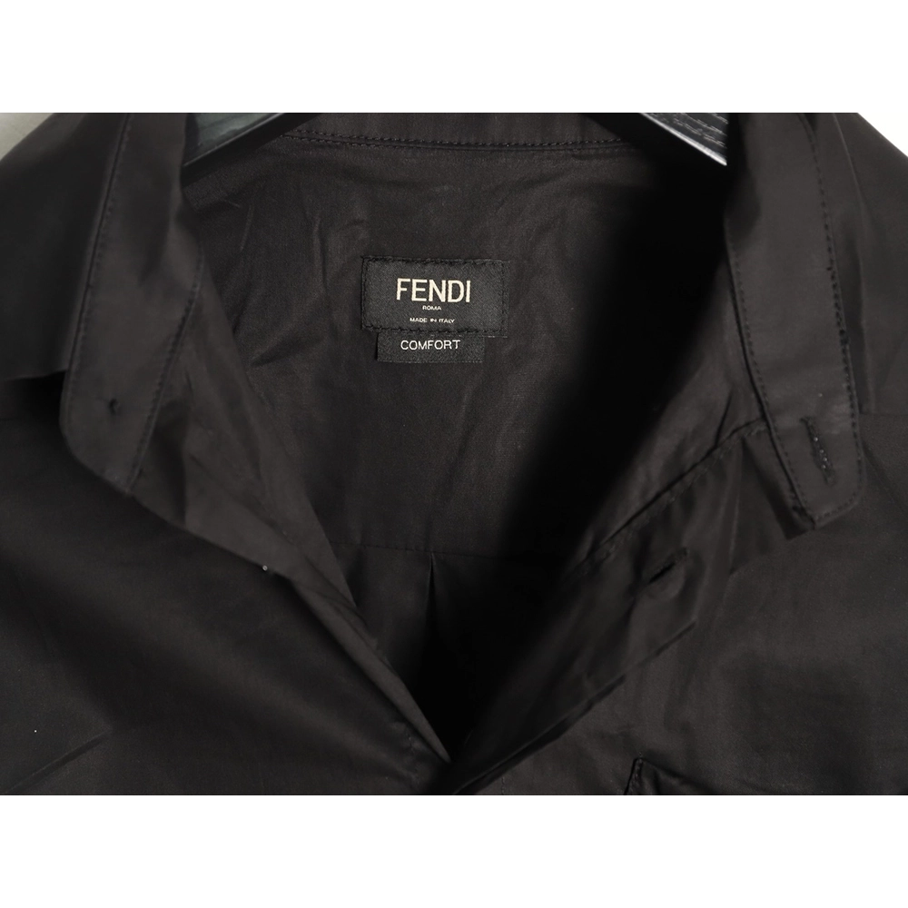Fendi drawstring poplin long-sleeved shirt,Fendi