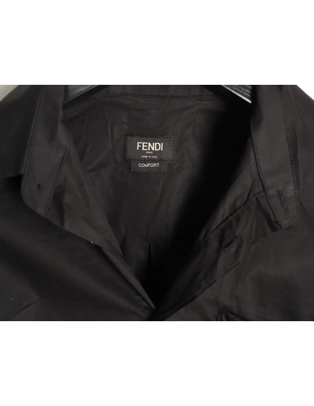 Fendi drawstring poplin long-sleeved shirt,Fendi