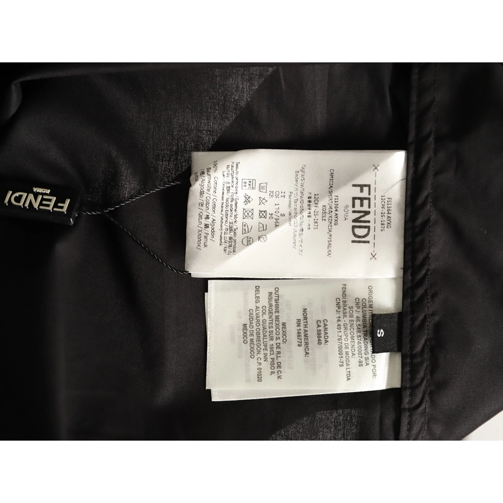 Fendi drawstring poplin long-sleeved shirt,Fendi