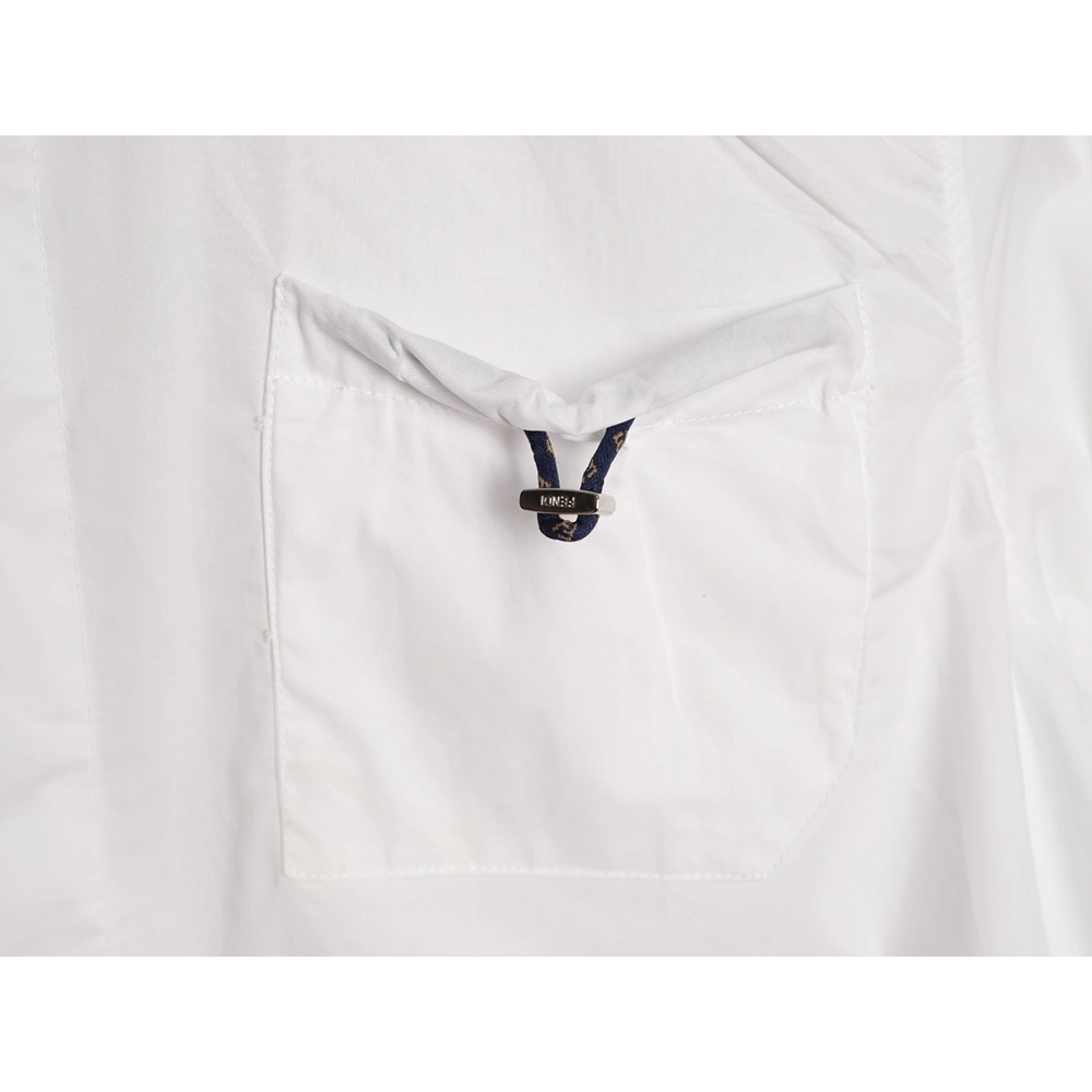 Fendi drawstring poplin short-sleeved shirt,Fendi