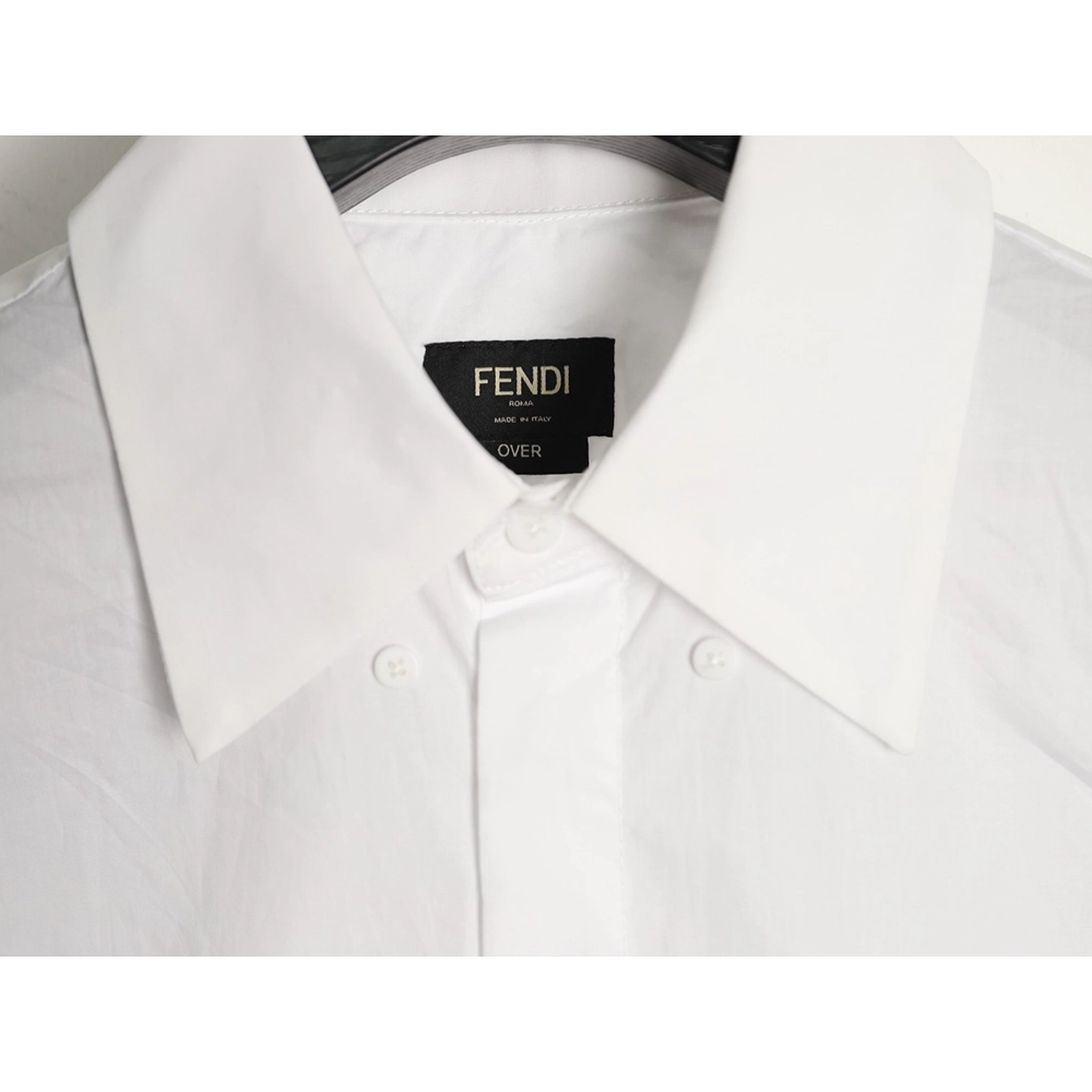 Fendi drawstring poplin short-sleeved shirt,Fendi
