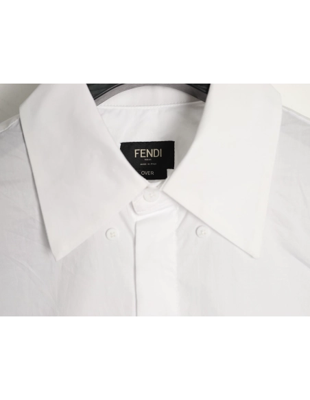 Fendi drawstring poplin short-sleeved shirt,Fendi