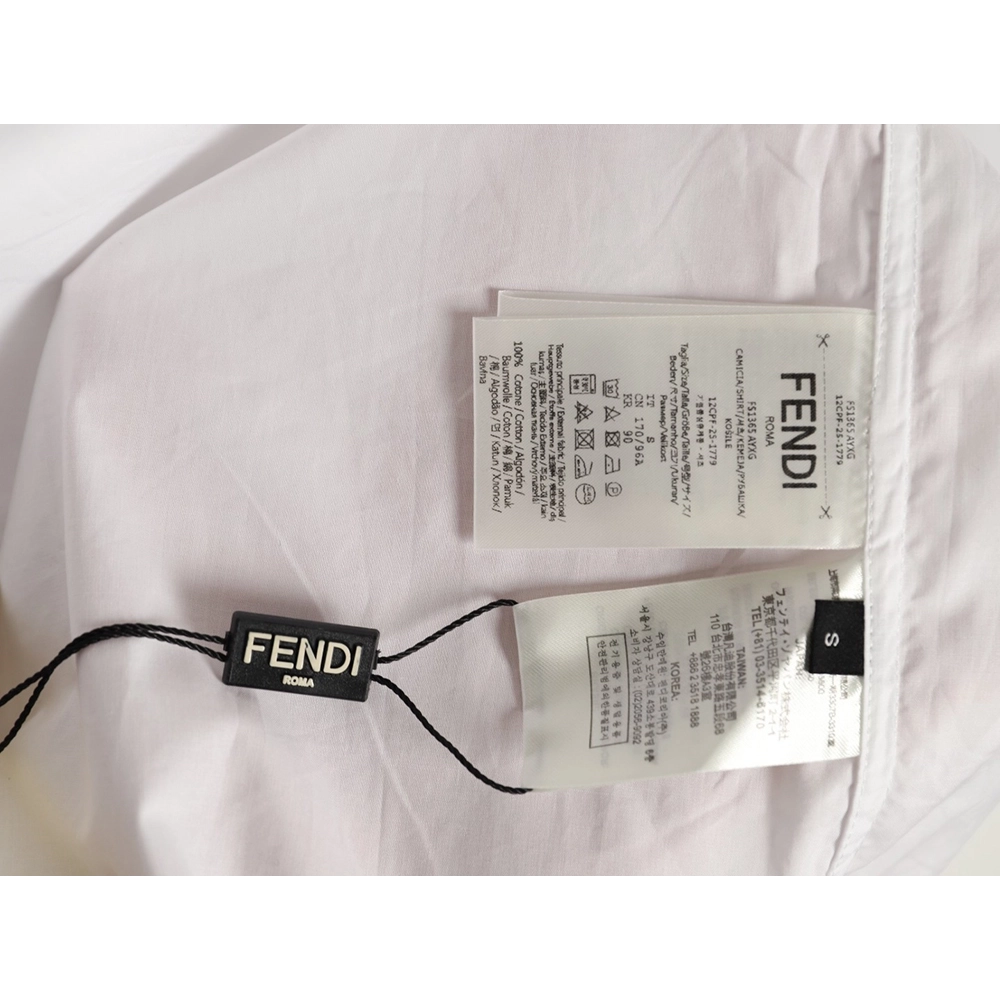 Fendi drawstring poplin short-sleeved shirt,Fendi