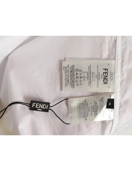Fendi drawstring poplin short-sleeved shirt,Fendi