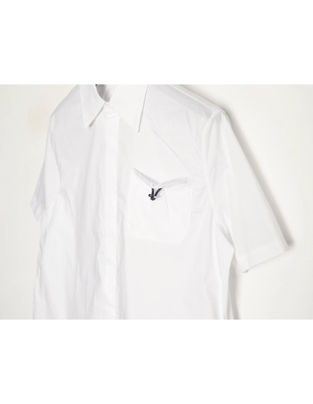 Fendi drawstring poplin short-sleeved shirt,Fendi