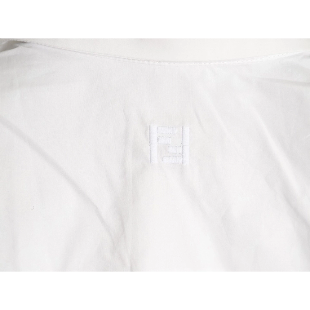 Fendi drawstring poplin short-sleeved shirt,Fendi