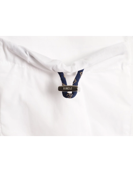 Fendi drawstring poplin short-sleeved shirt,Fendi