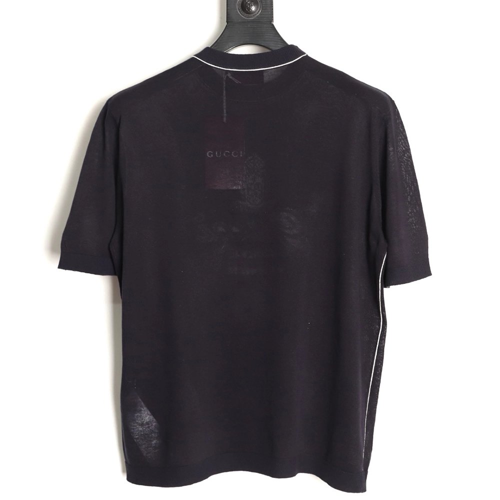 Gucci letter intarsia knit short-sleeved T-shirt,Gucci