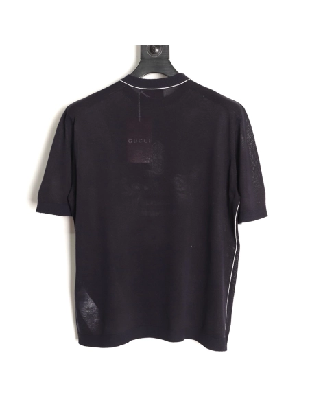 Gucci letter intarsia knit short-sleeved T-shirt,Gucci