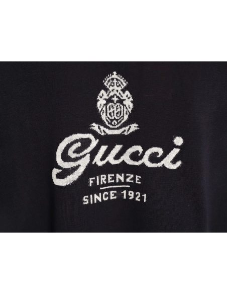 Gucci letter intarsia knit short-sleeved T-shirt,Gucci