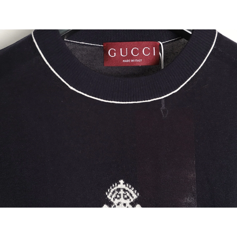 Gucci letter intarsia knit short-sleeved T-shirt,Gucci