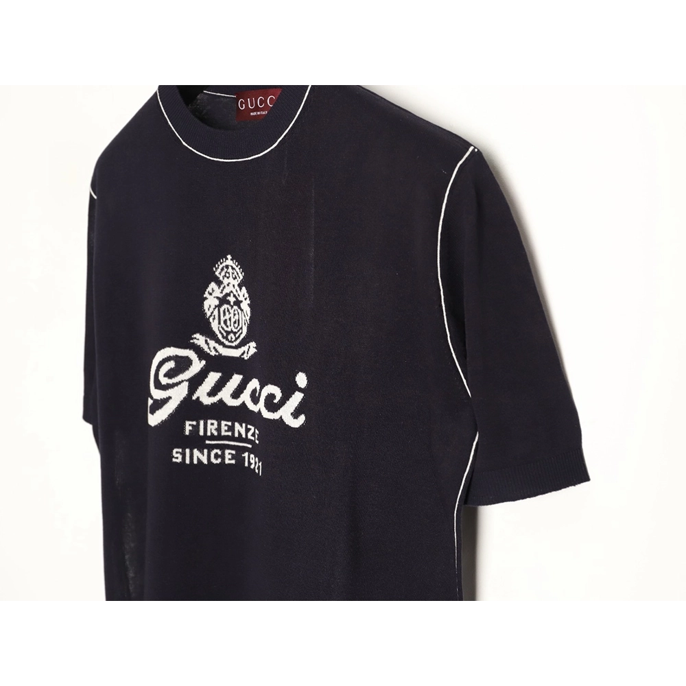 Gucci letter intarsia knit short-sleeved T-shirt,Gucci