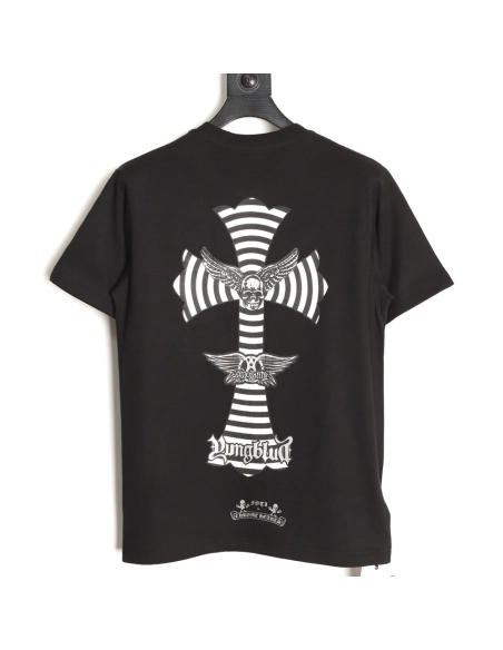 Chrome Hearts FOTI Cross-Skull Short-Sleeve T-Shirt,Chrome Hearts
