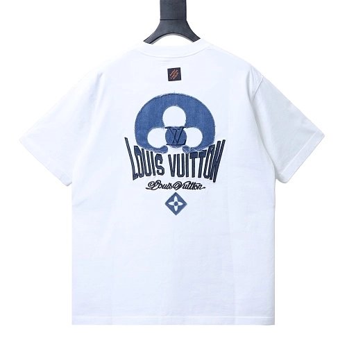 Discover premium Louis Vuitton Distressed Denim Patchwork Embroidered T-Shirt White sneakers. Shop iconic styles from top brands