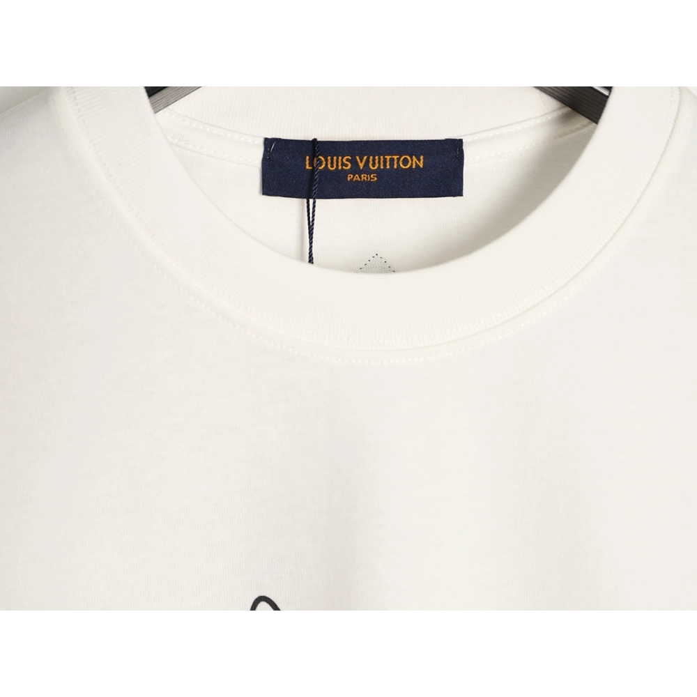Louis Vuitton Hand-Painted Graffiti Letter Short-Sleeve T-Shirt,Louis Vuitton