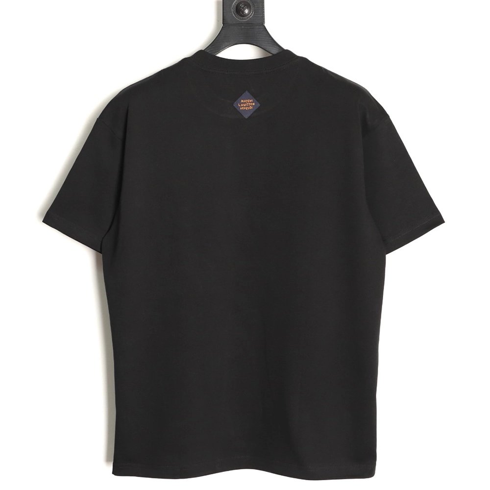 Louis Vuitton Hand-Painted Graffiti Letter Short-Sleeve T-Shirt TSK1,Louis Vuitton