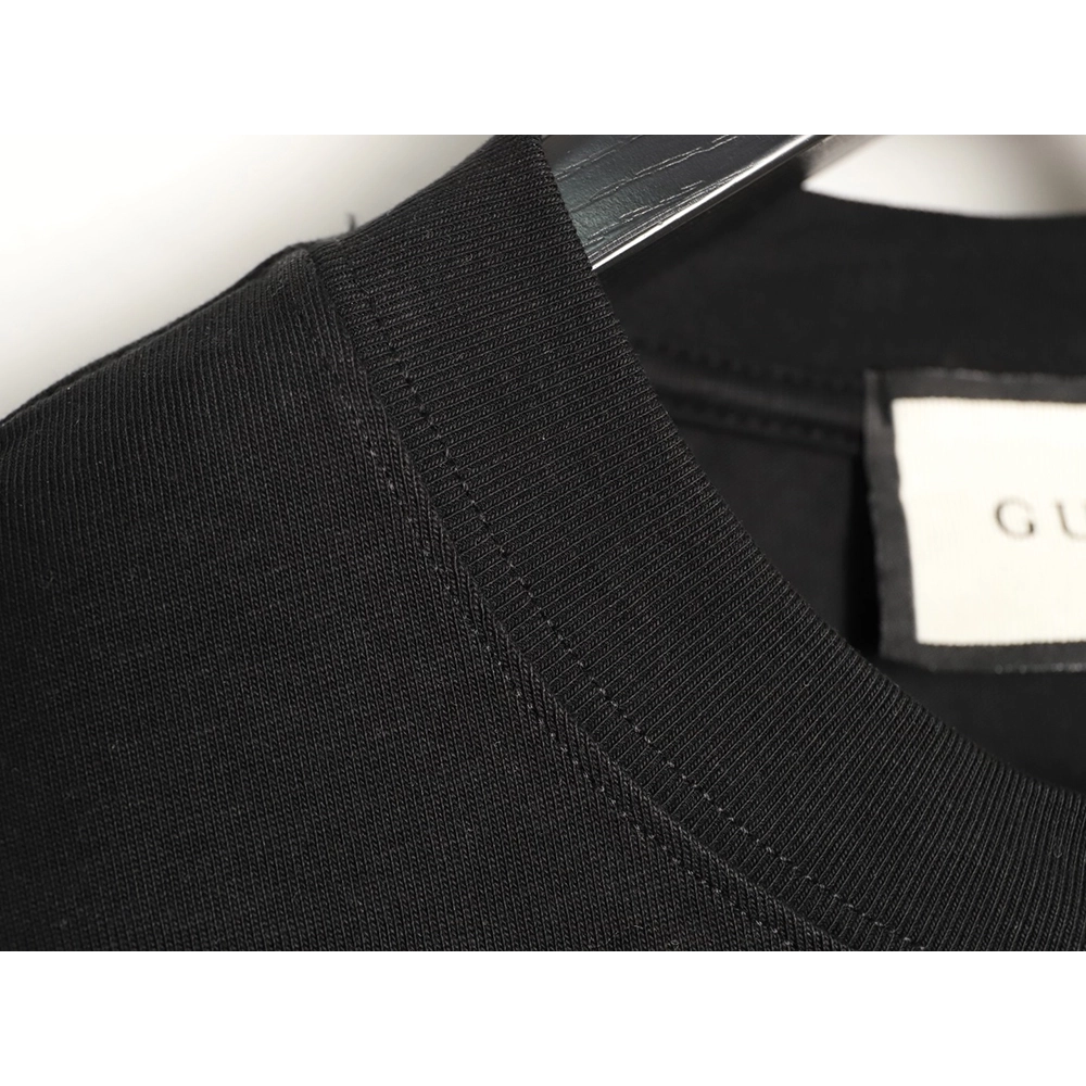 Gucci double G blue embroidered short-sleeved T-shirt TSK1,Gucci