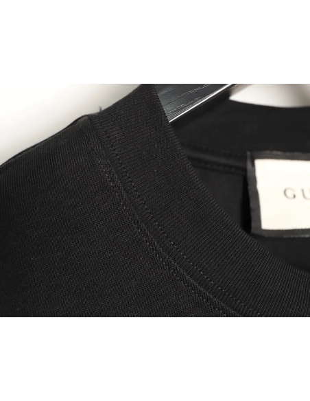 Gucci double G blue embroidered short-sleeved T-shirt TSK1,Gucci
