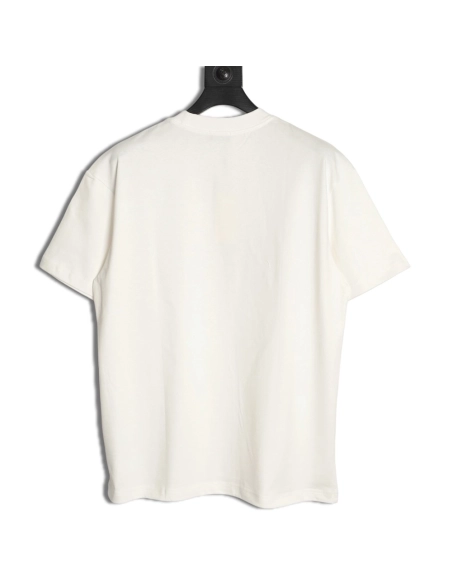 Fendi Splatter Monster Black and White Double F Logo Short-Sleeve T-Shirt,Fendi