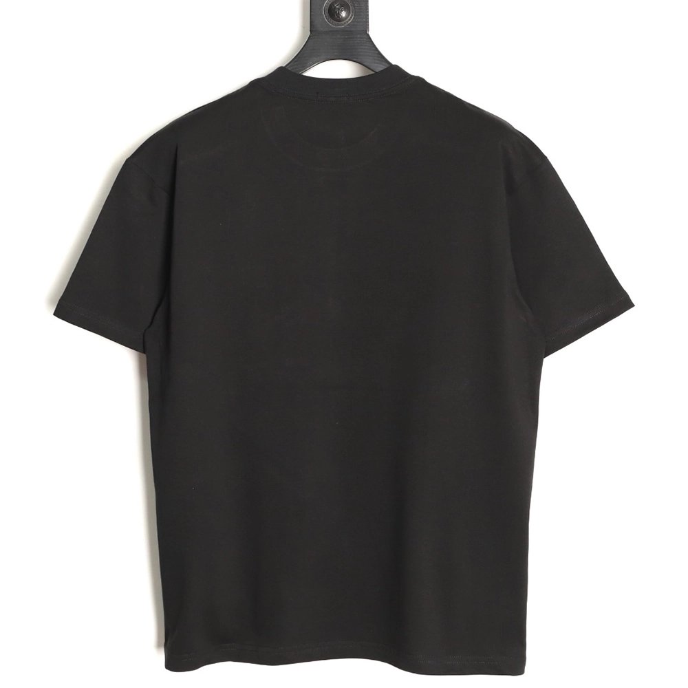 Fendi Splatter Monster Black and White Double F Logo Short-Sleeve T-Shirt TSK1,Fendi