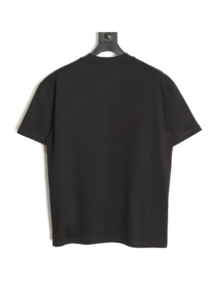 Fendi Splatter Monster Black and White Double F Logo Short-Sleeve T-Shirt TSK1,Fendi