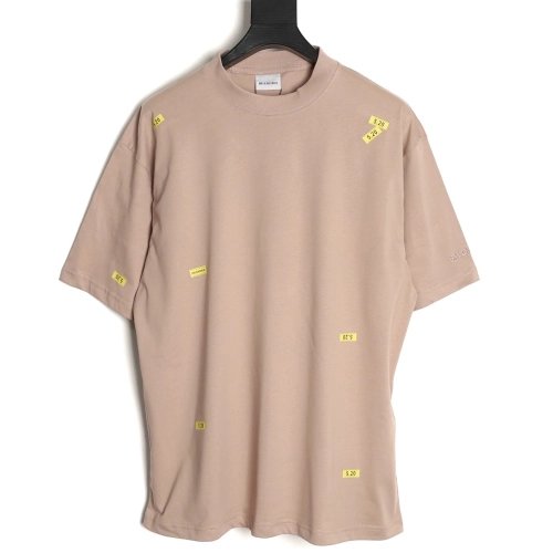 Balenciaga 520 Embroidered Label Short-Sleeve T-Shirt,Balenciaga