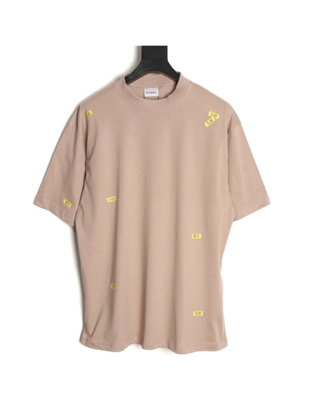 Balenciaga 520 Embroidered Label Short-Sleeve T-Shirt,Balenciaga