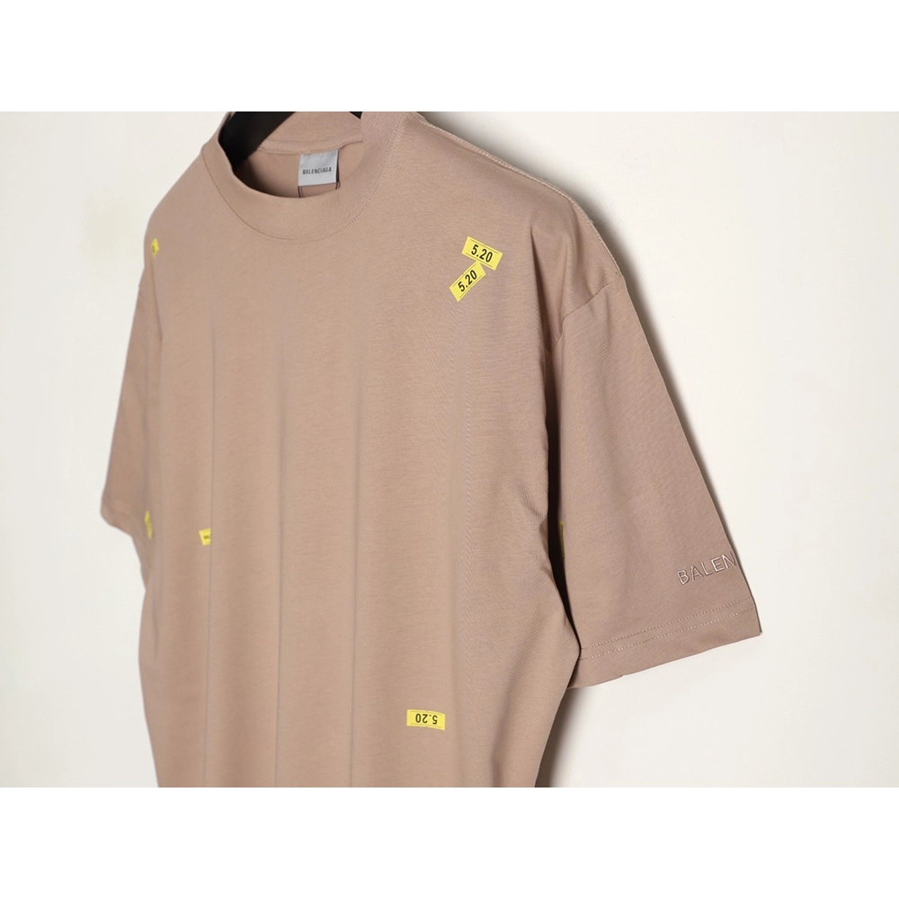 Balenciaga 520 Embroidered Label Short-Sleeve T-Shirt,Balenciaga
