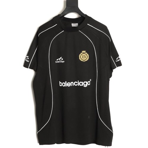 Balenciaga Soccer-Print Mesh Short-Sleeve T-Shirt,Balenciaga