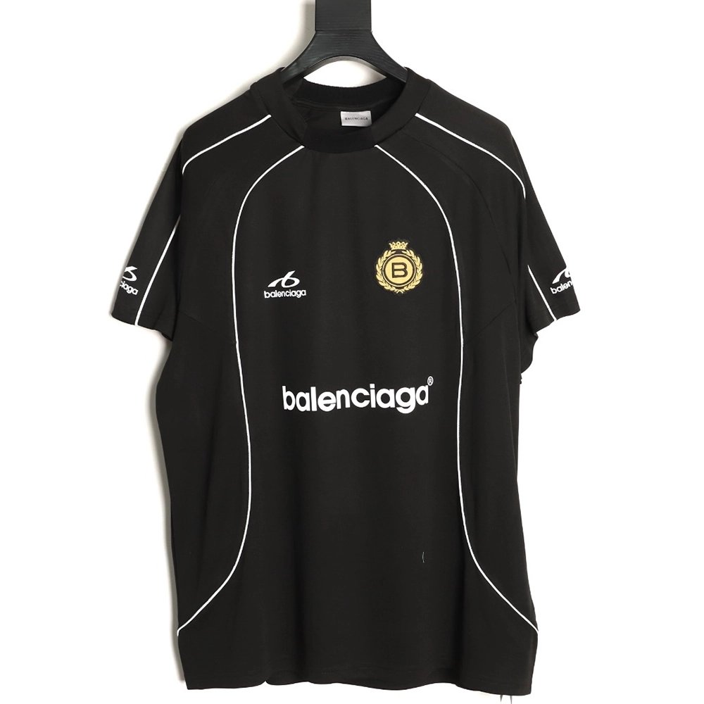 Balenciaga Soccer-Print Mesh Short-Sleeve T-Shirt,Balenciaga