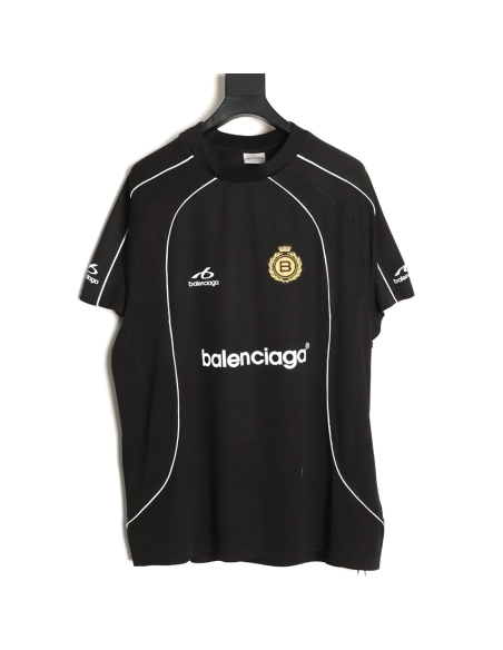 Balenciaga Soccer-Print Mesh Short-Sleeve T-Shirt,Balenciaga