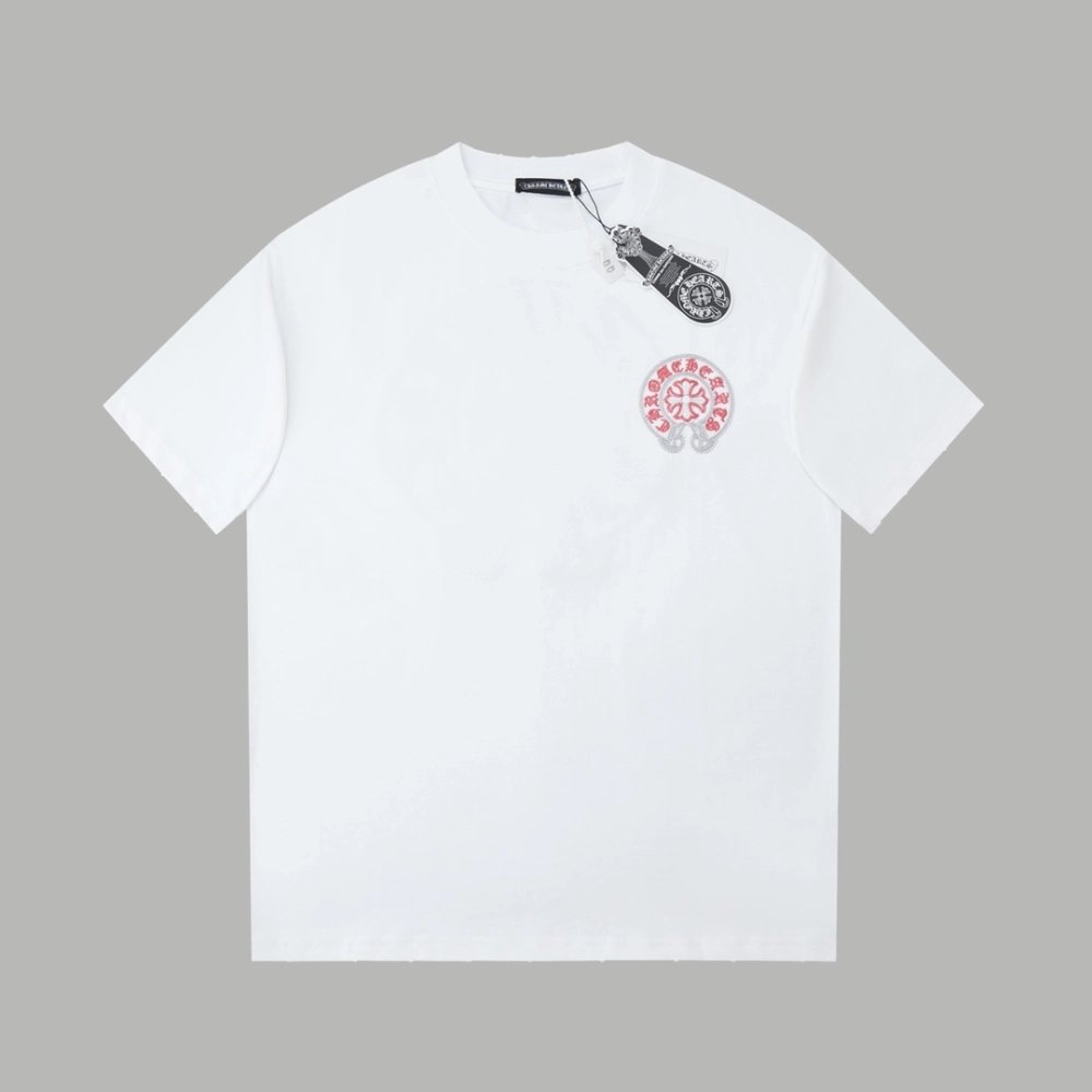Chrome Hearts T Shirts Heavy Embroidery Horseshoe  ,Chrome Hearts T Shirt,Tshirt,APPAREL